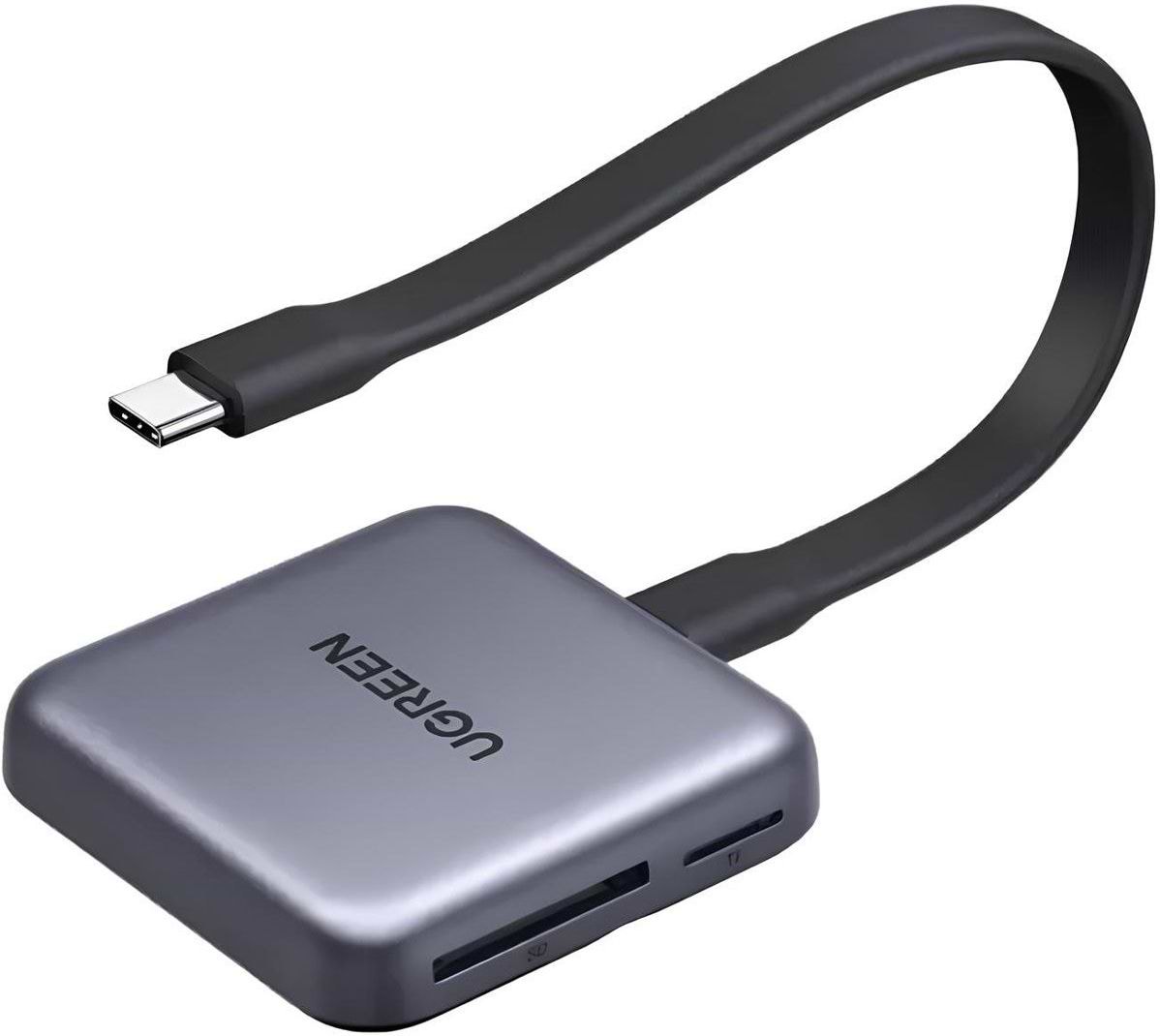 Кардридер UGREEN USB 3.2 Magnetic USB-C SD/MicroSD 100W CM898 (65095)