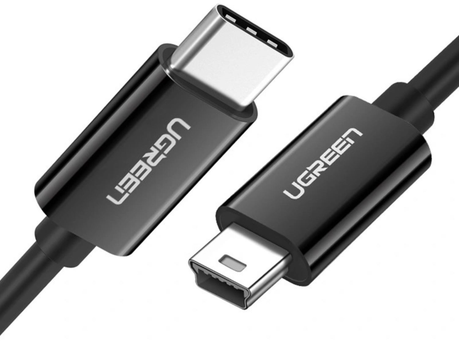 Кабель синхронізації даних UGREEN US242 USB-C 2.0 Male to Mini USB 5Pin Male 1m Black (50445) - Фото 1