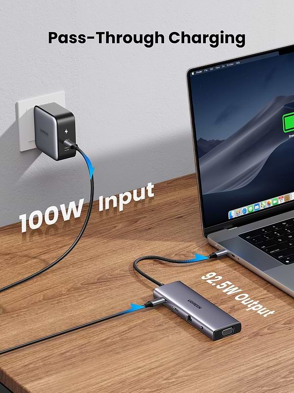 Фото - Хаб USB UGREEN CM498 USB-C Multifunction Adapter Gray (15601)
