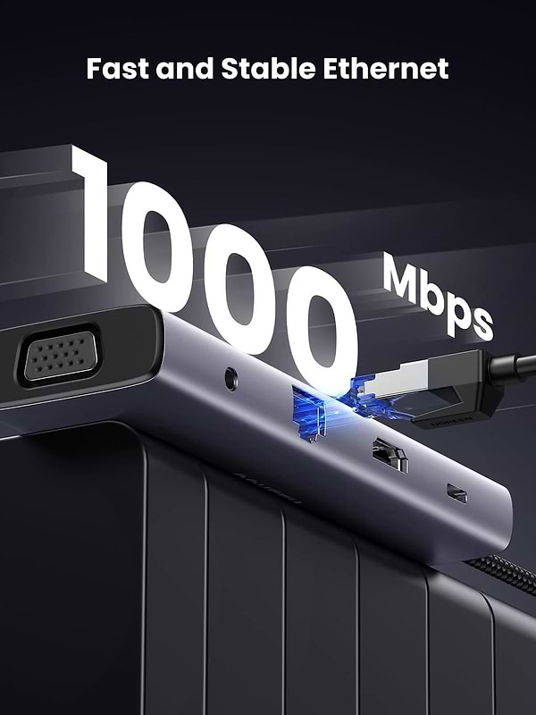 Фото - Хаб USB UGREEN CM498 USB-C Multifunction Adapter Gray (15601)