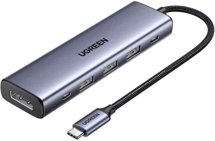 Хаб USB UGREEN USB3.0 5в1 Type-C -> 3xUSB-А/2xType-C/100W CM511 (75642)