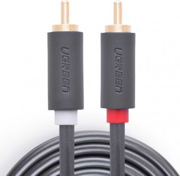 Кабель 3.5 мм - RCA UGREEN AV104 2RCA to 2RCA 1 m Black (30747) - Фото 1