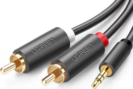 Кабель 3.5 мм - RCA UGREEN AV102 3.5 mm to 2RCA 1 m Gray (10772)
