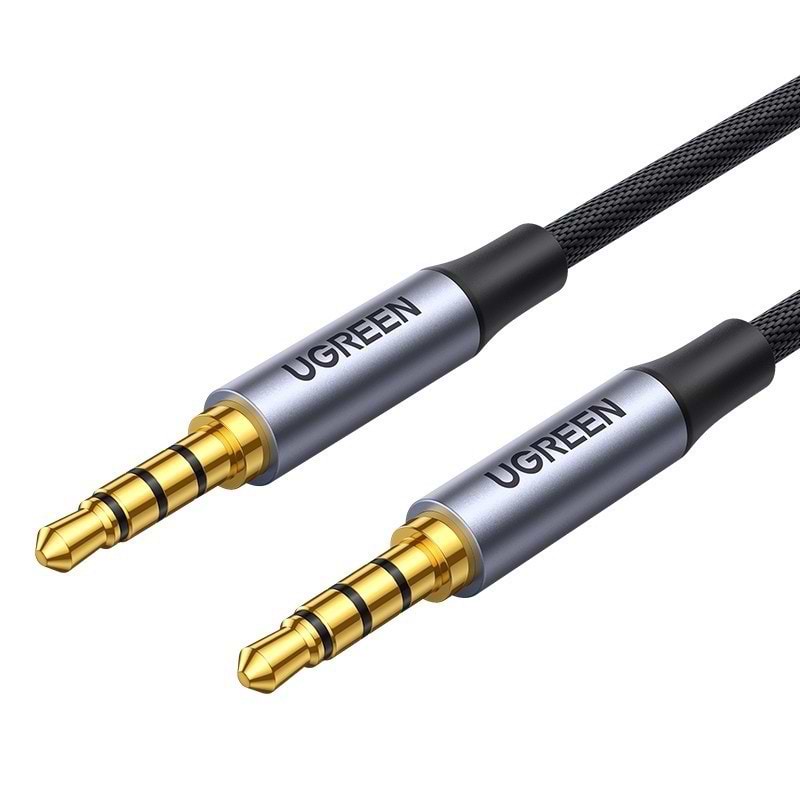 Кабель 3.5 мм -3.5 мм UGREEN AV183 3.5 mm to 3.5 mm Audio Cable 2 m Black 20782