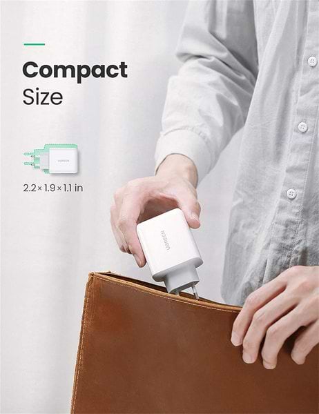 Фото - Мережевий зарядний пристрій UGREEN CD170 36W USB + Type-C Charger White (60468)