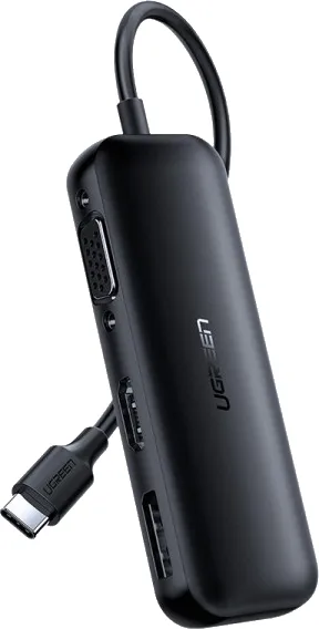 Фото - Кабель синхронізації даних UGREEN CM260 USB 2.0 Type-C-VGA V1.2 /HDMI V2.0b/DP V1.2a Black (60568) Фото - Кабель синхронізації даних UGREEN CM260 USB 2.0 Type-C-VGA V1.2 /HDMI V2.0b/DP V1.2a Black (60568)