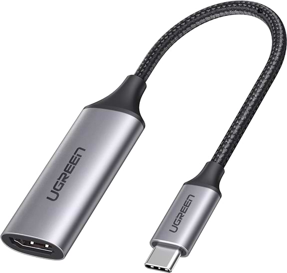 Кабель HDMI UGREEN CM297 Type-C M - HDMI F Adapter 10 cm Gray (UGR-70444)