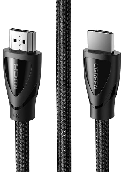 Кабель HDMI UGREEN HD140 8K HDMI 2.1 Cable Braided 3m Black (UGR-80404) - Фото 1