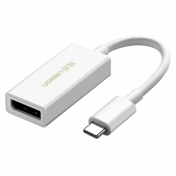 Перехідник UGREEN MM130 USB-C to DisplayPort White (40372)
