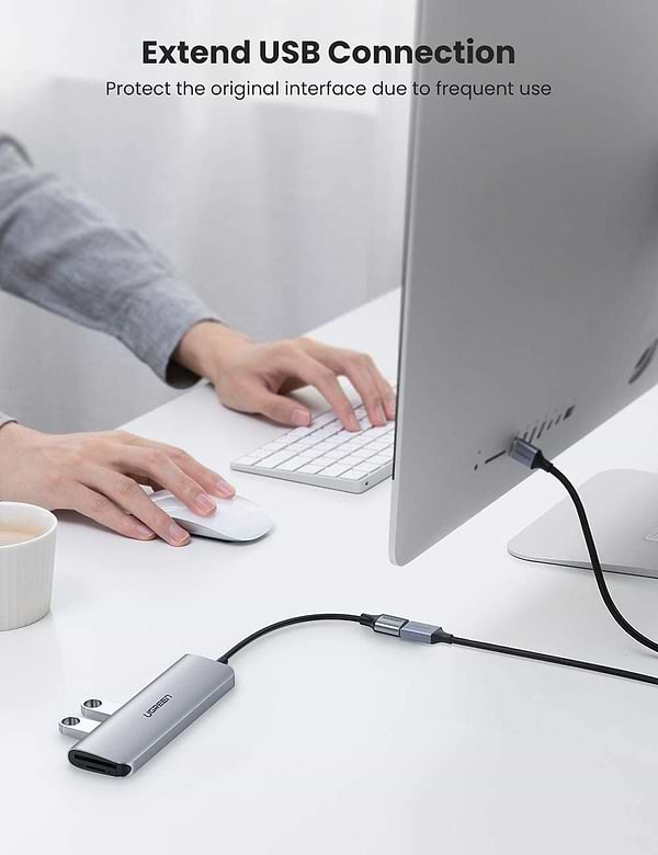 Фото - Кабель USB type A - USB type A UGREEN US115 USB-A - USB 3.0 OTG 0.5m Gray (10494)