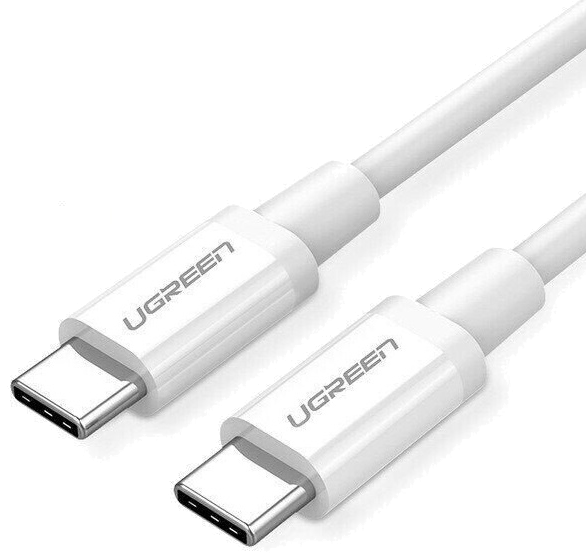 Кабель синхронізації даних UGREEN US264 Type-C - Type-C Cable ABS Shell 1m White (60518)