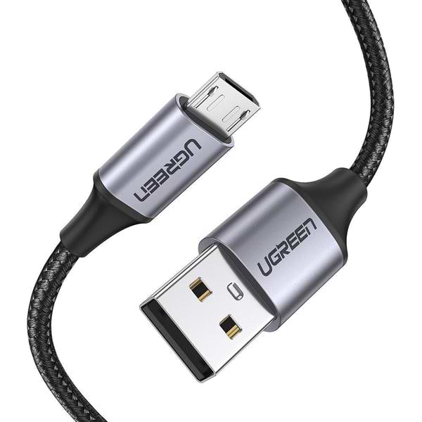 Фото - Кабель UGREEN US290 USB - Micro USB Cable Aluminum Braid 2 m Black (60148)