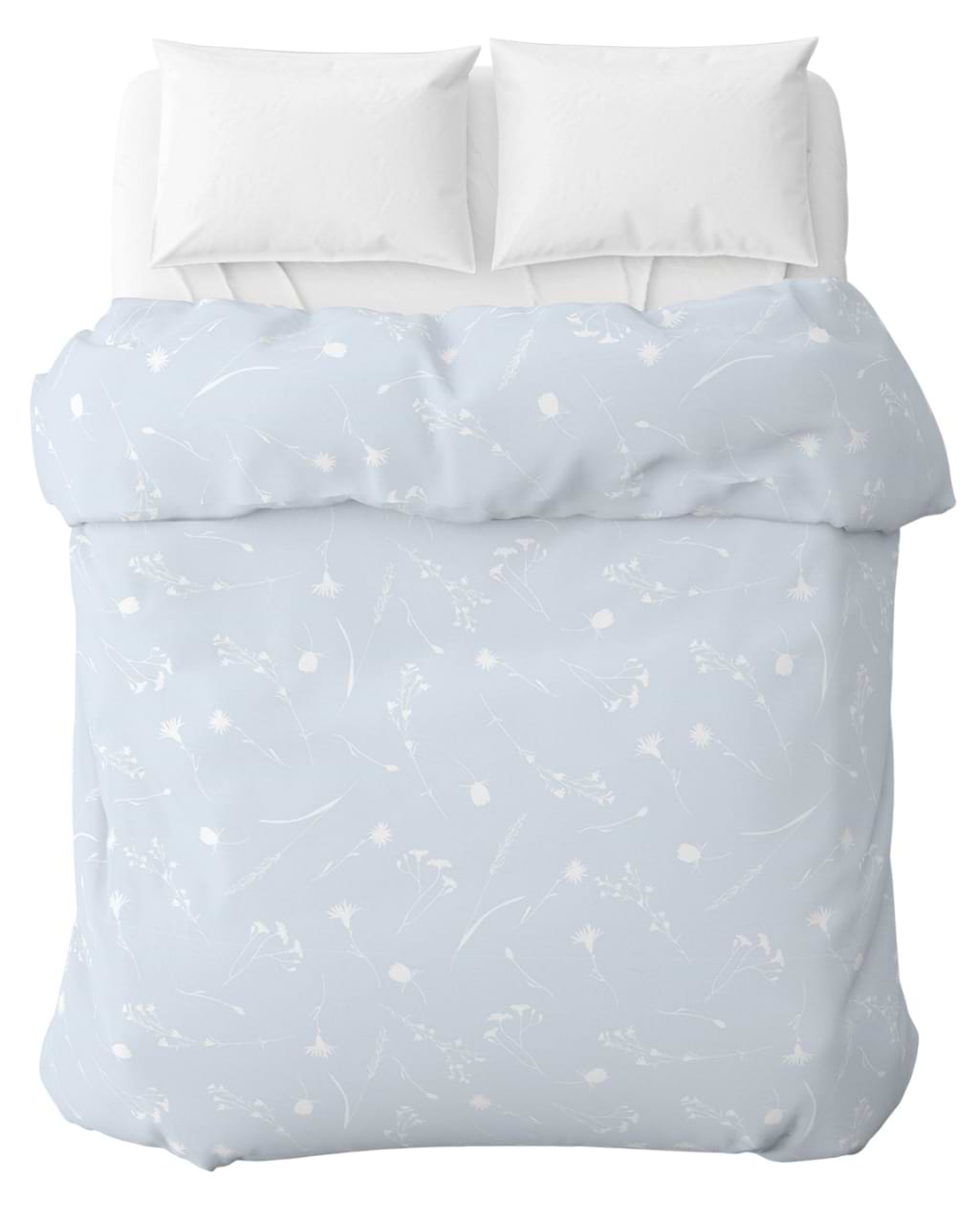 Підковдра полуторна Home Line бязь 145х215 волошки білі на блакитному (173542)