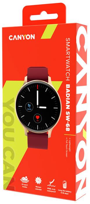Фото - Смарт-часы Canyon Badian SW-68 Red (CNS-SW68RR)