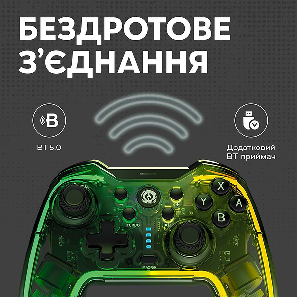 Фото - Геймпад Canyon Brighter GPW-02 Wireless RGB 5in1 Nintendo Crystal (CND-GPW02)