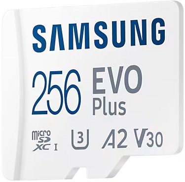 Фото - Карта памяти Samsung 256 GB microSDXC Class 10 UHS-I U3 V30 A2 EVO Plus + SD Adapter (MB-MC256SA/EU)