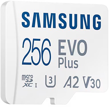 Фото - Карта памяти Samsung 256 GB microSDXC Class 10 UHS-I U3 V30 A2 EVO Plus + SD Adapter (MB-MC256SA/EU)