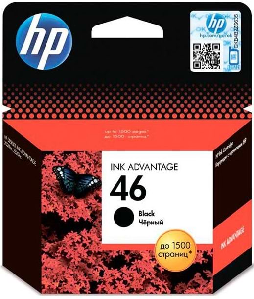 Картридж для струйных принтеров/МФУ HP No.46 Ultra Ink Advantage Black (CZ637AE) - Фото 1