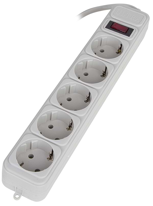 Фото - Мережевий фільтр 220В Ultra SSG5-3 (5 роз.,3 м) сірий