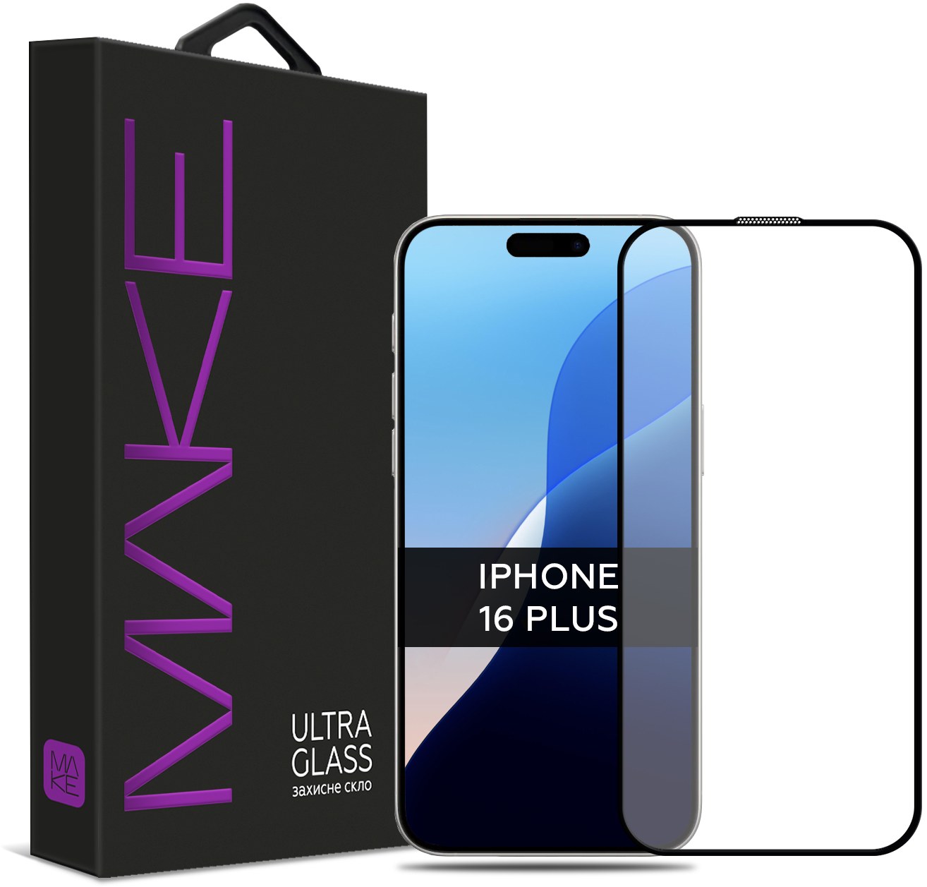 Защитное стекло для смартфона MAKE Ultra Glass Apple iPhone 16 Plus (MGU-AI16PL) - Фото 1