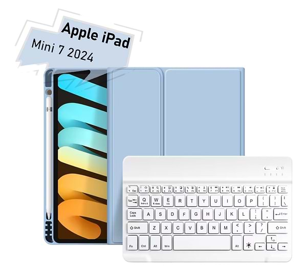 Фото - Чохол-клавіатура для планшета BeCover for Apple iPad Mini 7 2024 Light Blue (712995)