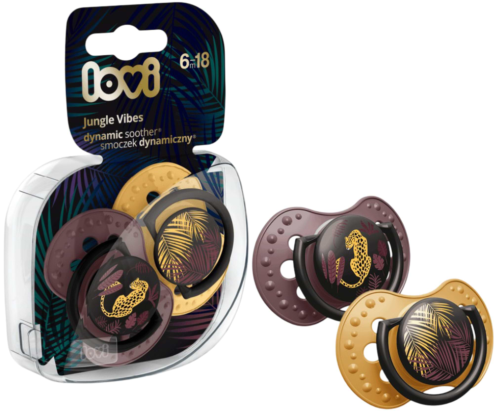 Динамічна пустушка Lovi 6-18 м-ців 2 шт. Jungle Vibes Girl (22/903girl) - Фото 1