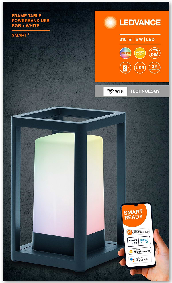 Фото - Умная лампа Ledvance SMART WIFI POWERBANK RGBW 5W USB 5200 mAh (4058075564466)