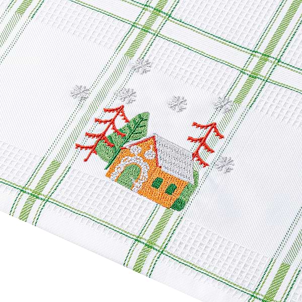 Фото - Рушник кухонний Home Line 45х70 КЛІТИНКА ЗЕЛЕНА (180064)