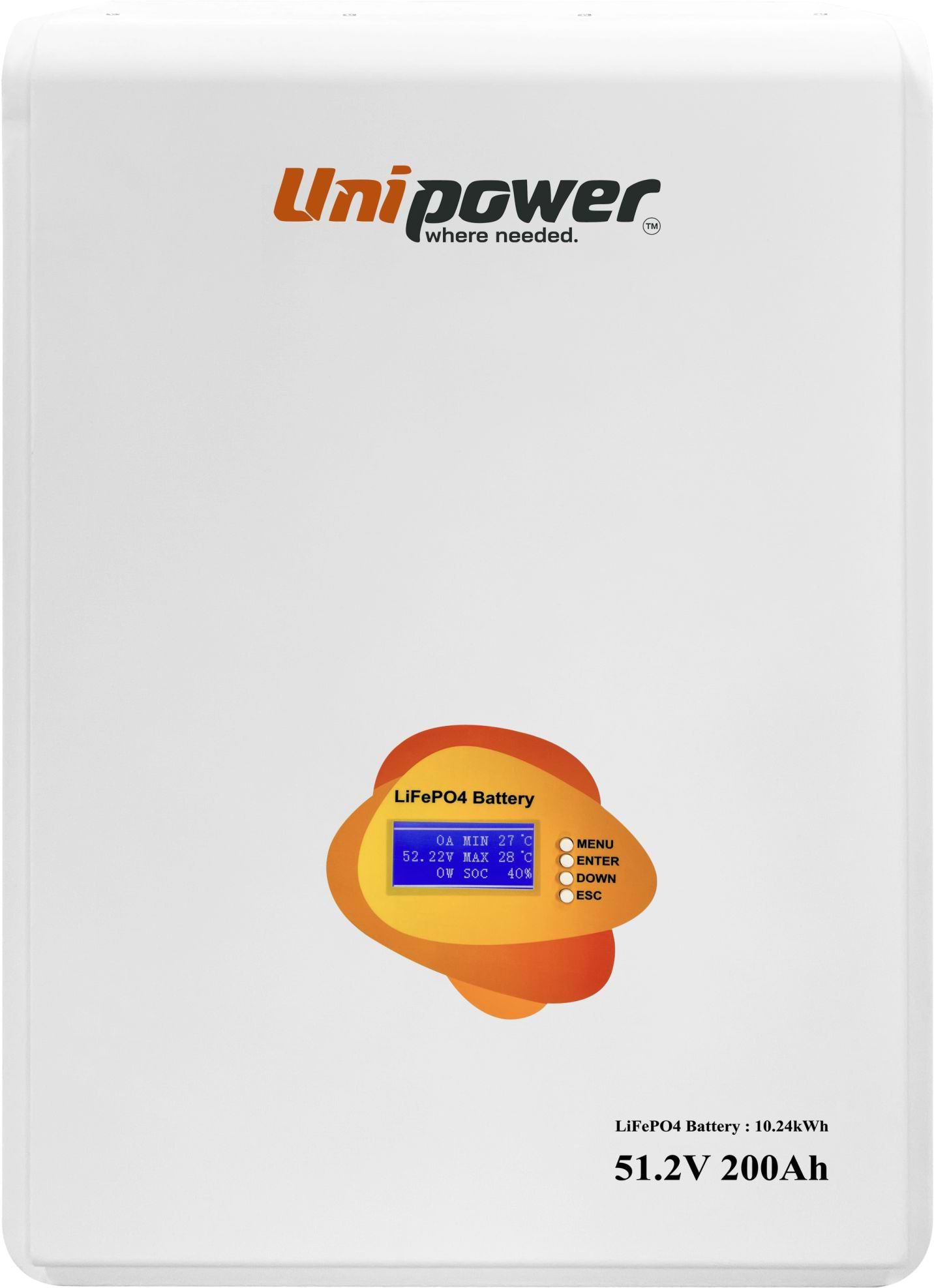 Батарея для солнечного инвертора UniPOWER AL-WM512200 200Ah / 10.24 кВт (un2691)