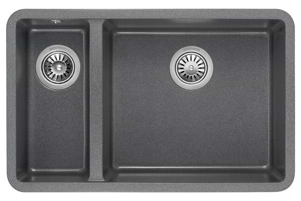 Фото - Мийка кухонна GRANADO Under top DOUBLE grafito