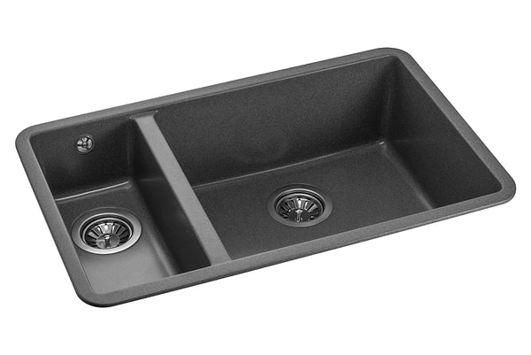 Фото - Мийка кухонна GRANADO Under top DOUBLE grafito