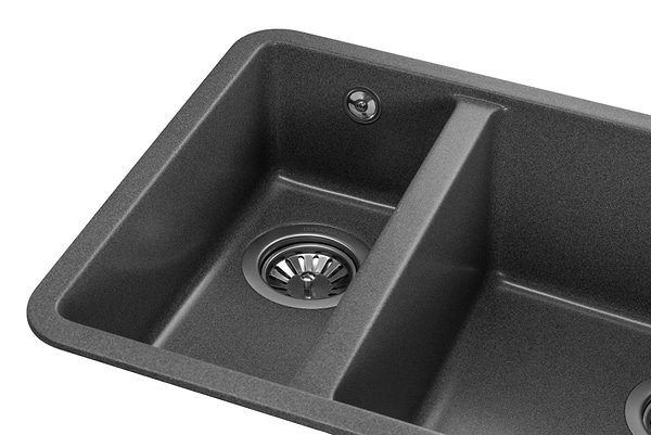 Фото - Мийка кухонна GRANADO Under top DOUBLE grafito