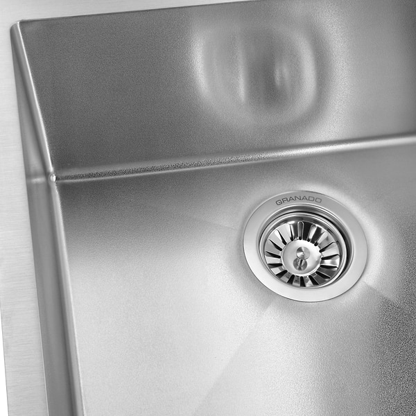 Фото - Мийка кухонна GRANADO Under top max STEEL S201 black Textures