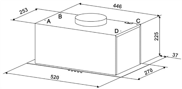 Фото - Витяжка вбудована ELEYUS UNIA 1200 LED 52 WH