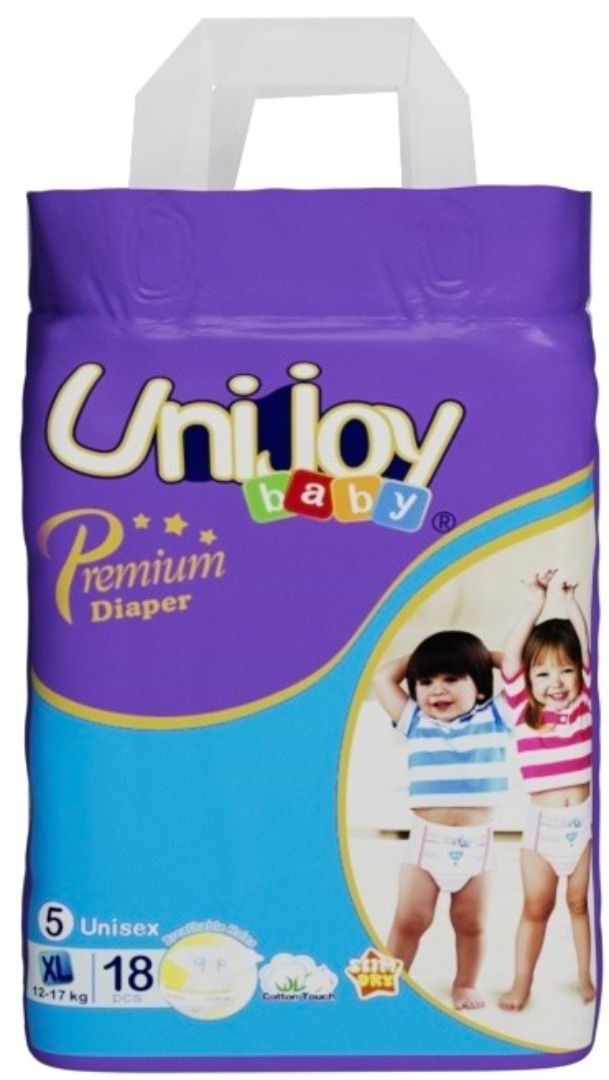 Одноразові підгузки Unijoy Premium XL 12-17 кг 18 шт. (6973920541042)