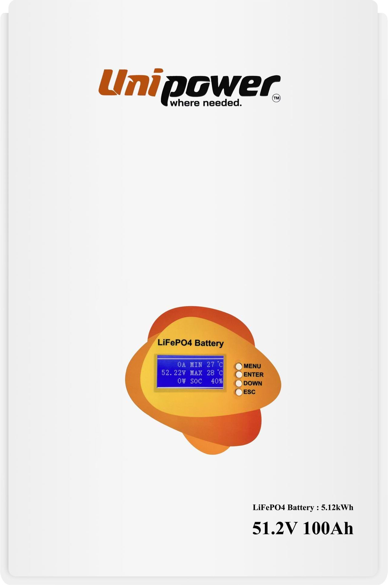 Батарея для солнечного инвертора UniPOWER AL-WM512100 100Ah / 5.12 кВт (un2695)