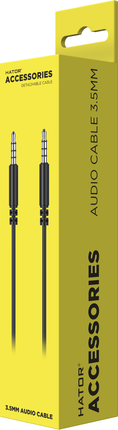Фото - Уценка - Кабель 3.5 мм - 3.5 мм Hator ESH series, 1.3мx3.5мм male-male  (ACC411) Black