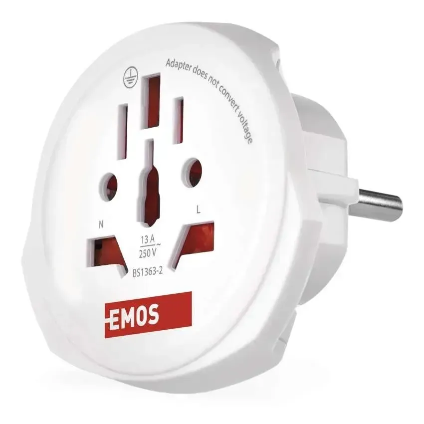 Переходник Евро 220В EMOS P0055E (USA,GB,J,CN,AU=ШУКО)