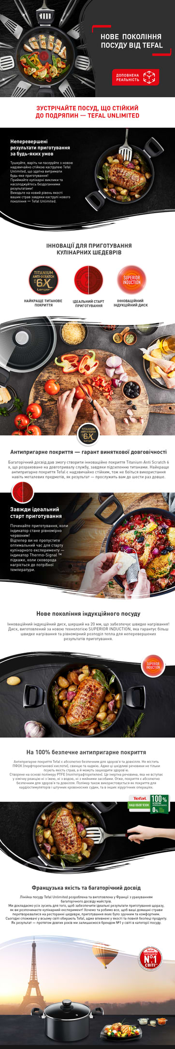 Фото - Каструля Tefal G2554672 Unlimited 24 см з/кр