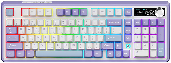 Фото - Клавиатура беспроводная игровая Ajazz AK980 Clear Sky Switch (AK980-CS-PWB)