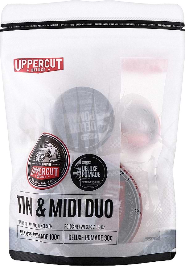 Фото - Подарочный набор для ухода за волосами Uppercut Deluxe Tin&Midi Duo Deluxe Pomade (817891025285)