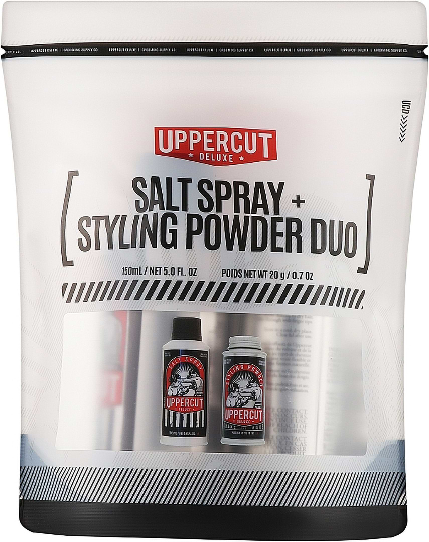 Подарунковий набір для догляду за волоссям Uppercut Deluxe Salt Spray & Styling Powder Duo (817891025575)