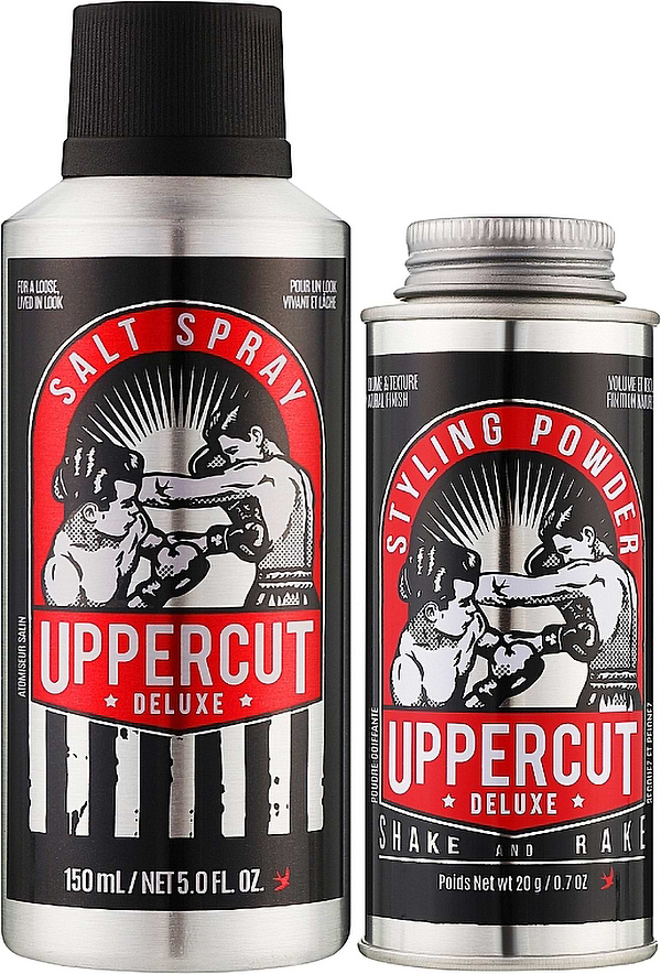 Фото - Подарунковий набір для догляду за волоссям Uppercut Deluxe Salt Spray & Styling Powder Duo (817891025575)