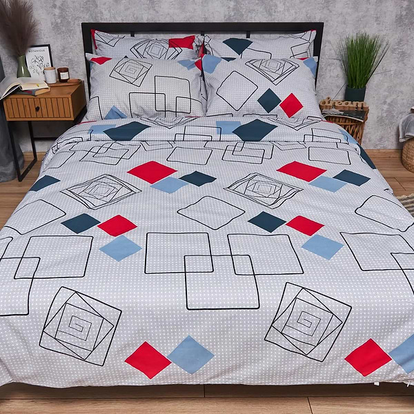 Фото - Комплект постільної білизни Moon&Star Бязь Gold Люкс Urban Grid 160х220 нав. 2х50х70 (MS-820007126)