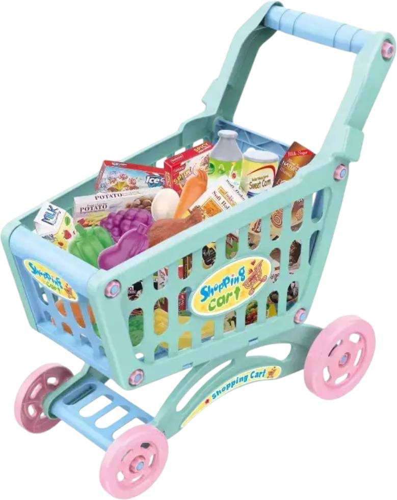 Сюжетно-ролевая игра. Магазин Urmywo тележка для покупок в супермаркете (661-537blue)