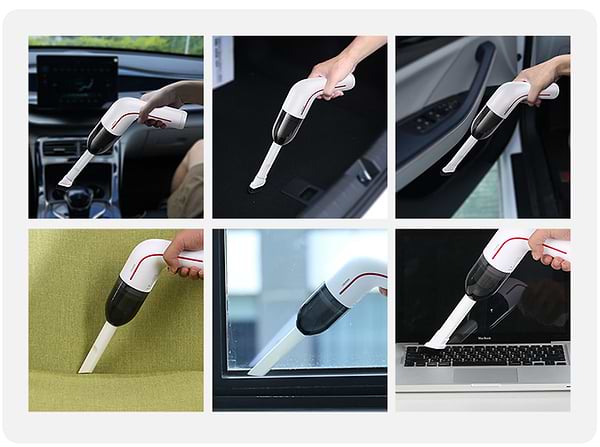 Фото - Автомобільний пилосос Usams US-ZB253 Mini Handheld Vacuum Cleaner LEJ Series White (XCQZB25301)