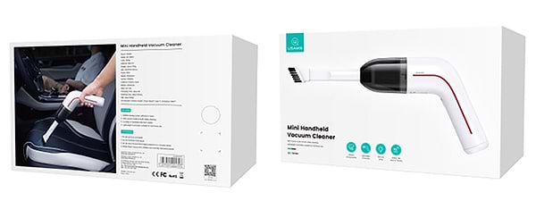 Фото - Автомобільний пилосос Usams US-ZB253 Mini Handheld Vacuum Cleaner LEJ Series White (XCQZB25301)