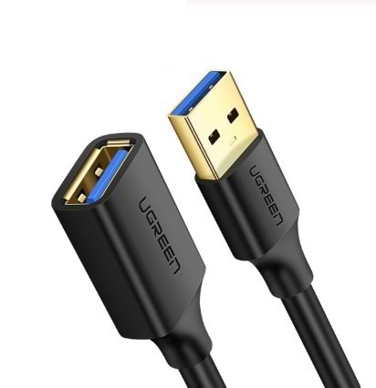 Кабель USB type A - USB type A UGREEN US129 USB 3.0 Extension Male Cable 1m Black (10368)
