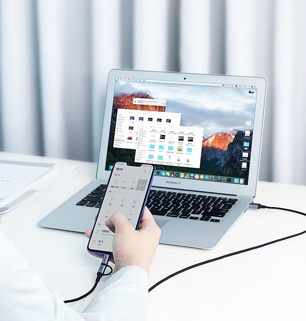 Фото - Кабель UGREEN US177 USB AM-MicroUSB+Type C M 1.0 m 3A Black (30875)