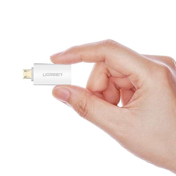 Фото - Переходник UGREEN US195 microUSB to USB 2.0 OTG Adapter White (30529)
